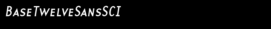 BaseTwelveSansSCI_英文字体字体效果展示