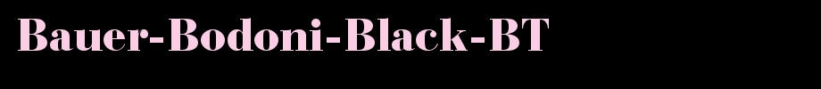 Bauer-Bodoni-Black-BT_英文字体字体效果展示