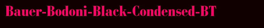 Bauer-Bodoni-Black-Condensed-BT_英文字体字体效果展示