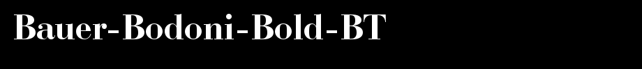 Bauer-Bodoni-Bold-BT_英文字体字体效果展示