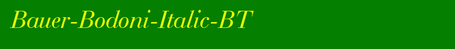 Bauer-Bodoni-Italic-BT_英文字体