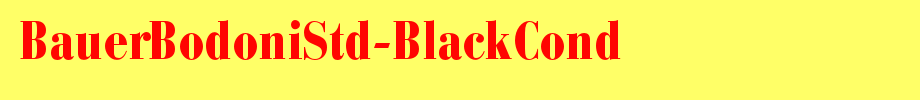 BauerBodoniStd-BlackCond_英文字体字体效果展示