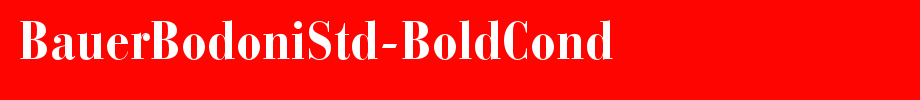 BauerBodoniStd-BoldCond_英文字体