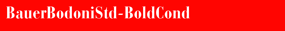 BauerBodoniStd-BoldCond_英文字体字体效果展示