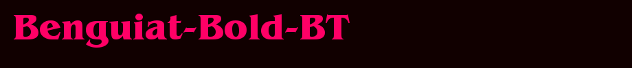 Benguiat-Bold-BT_英文字体字体效果展示