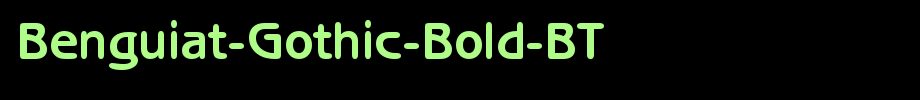 Benguiat-Gothic-Bold-BT_英文字体字体效果展示