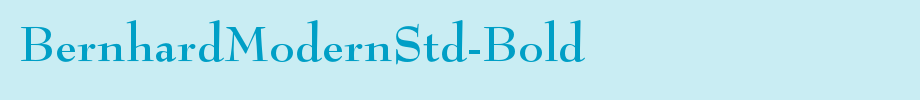 BernhardModernStd-Bold_英文字体字体效果展示