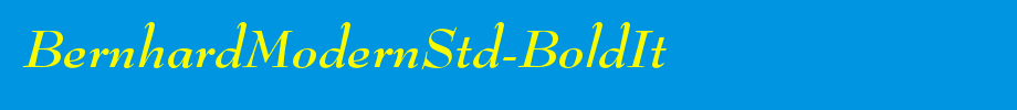 BernhardModernStd-BoldIt_英文字体字体效果展示