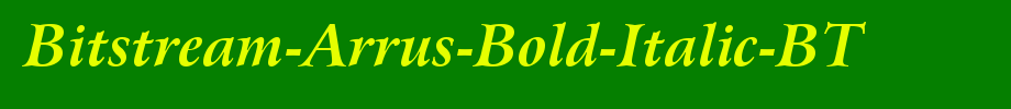Bitstream-Arrus-Bold-Italic-BT_英文字体字体效果展示