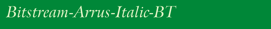 Bitstream-Arrus-Italic-BT_英文字体字体效果展示