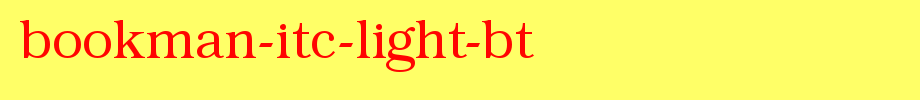 Bookman-ITC-Light-BT_英文字体字体效果展示