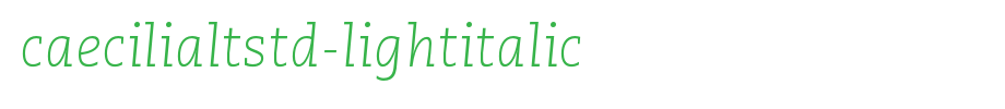 CaeciliaLTStd-LightItalic_英文字体字体效果展示