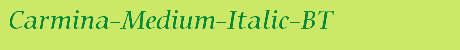 Carmina-Medium-Italic-BT_英文字体字体效果展示