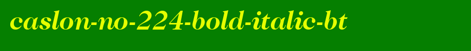 Caslon-No-224-Bold-Italic-BT_英文字体字体效果展示