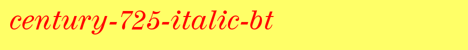Century-725-Italic-BT_英文字体字体效果展示