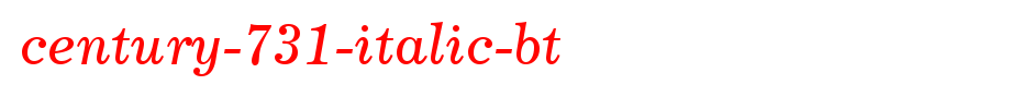 Century-731-Italic-BT_英文字体字体效果展示