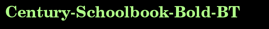 Century-Schoolbook-Bold-BT_英文字体字体效果展示