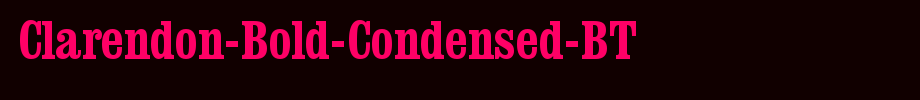 Clarendon-Bold-Condensed-BT_英文字体