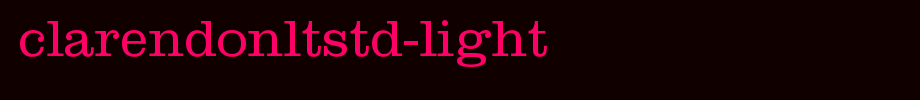 ClarendonLTStd-Light_英文字体字体效果展示