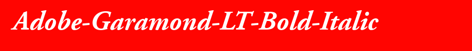 Adobe-Garamond-LT-Bold-Italic_英文字体