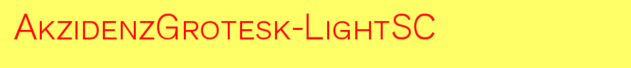 AkzidenzGrotesk-LightSC_英文字体