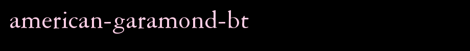 American-Garamond-BT_英文字体字体效果展示