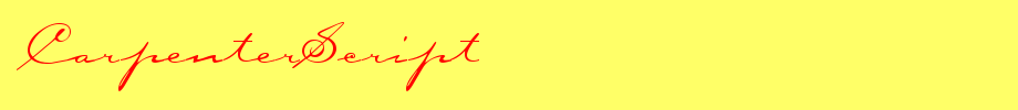 CarpenterScript_英文字体字体效果展示