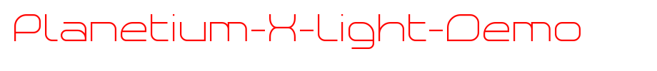 Planetium-X-Light-Demo_英文字体字体效果展示